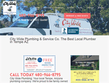 Tablet Screenshot of citywideplumbingaz.com